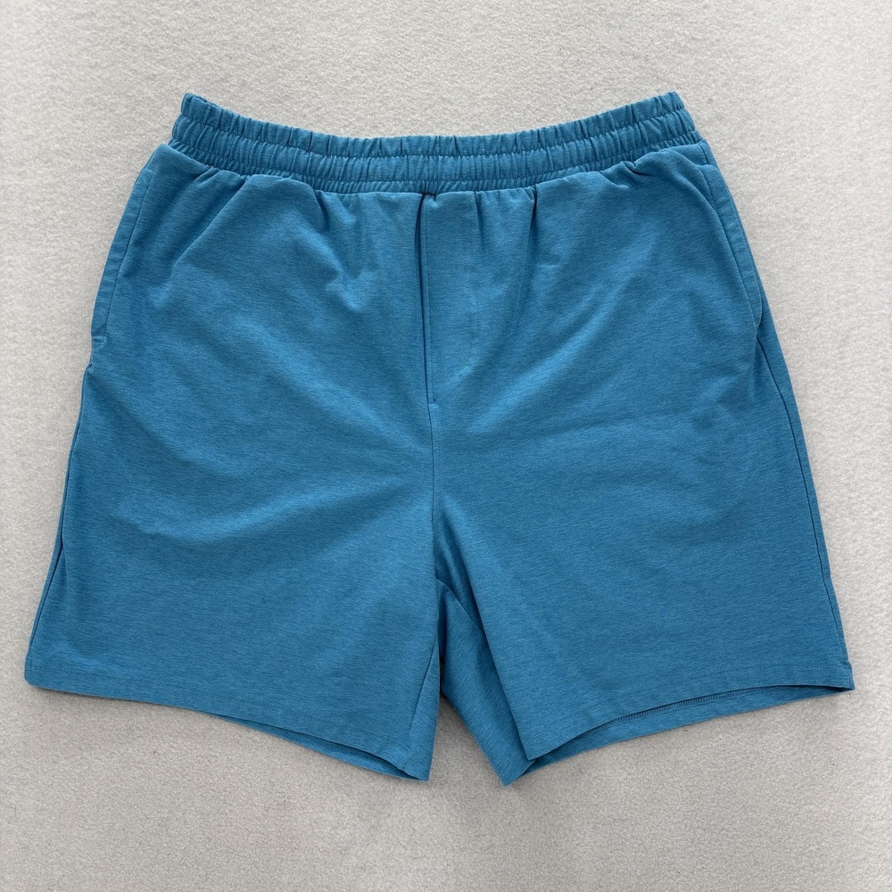 Beyond Yoga Athletic Shorts Mens XL Blue 7" Inseam Stretch Yoga Gym Training